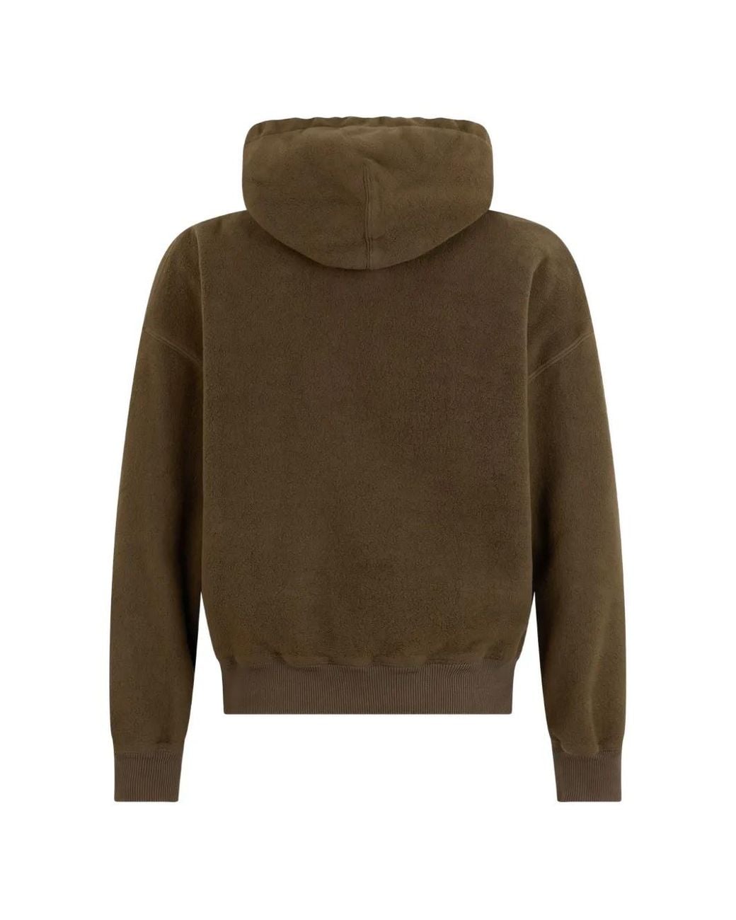 Paolo Pecora Green Washed Cotton Loose Fit Zip-Up Hoodie for men