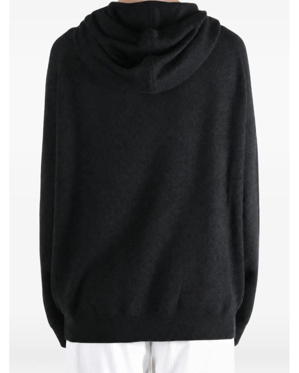 Frenckenberger Black Fine-Knit Hoodie