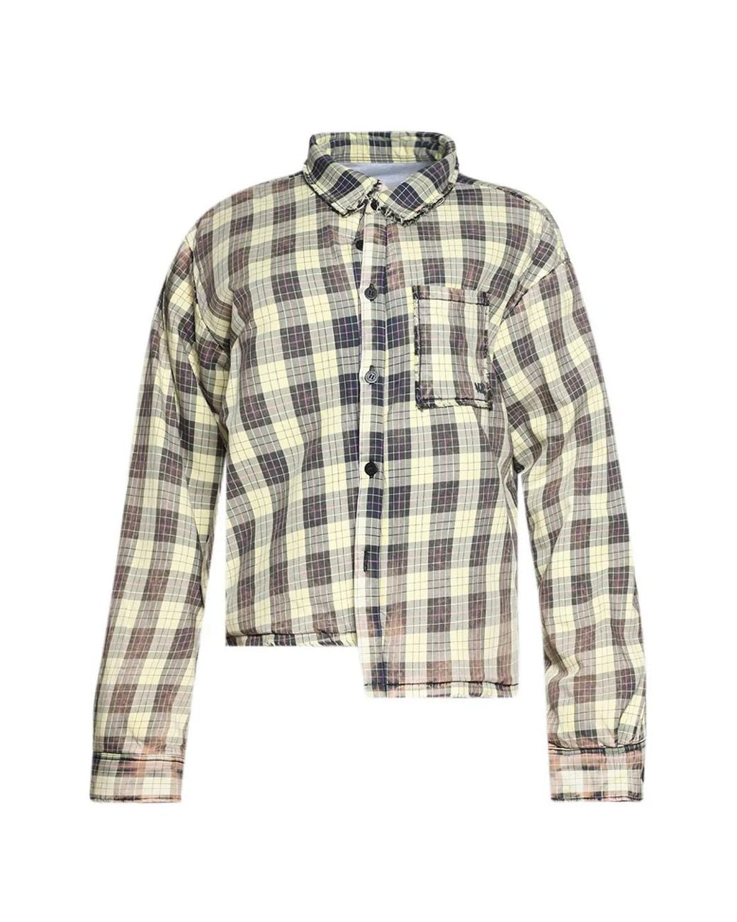 Natasha Zinko White Botched Check-Pattern Jacket