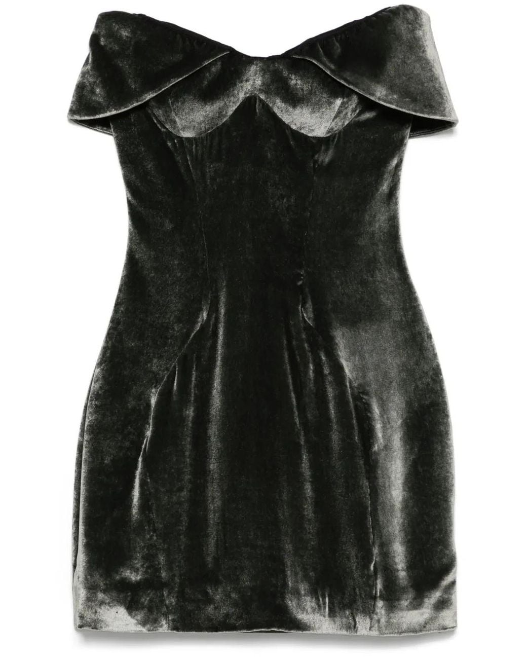 Mugler Black Velvet Mini Dress