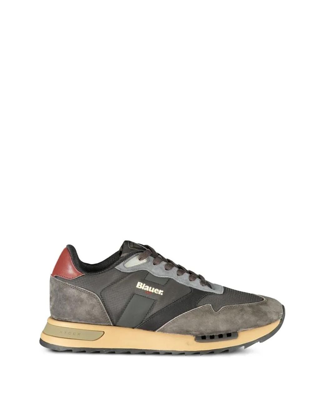 Blauer Black Ryder Panelled Sneakers for men