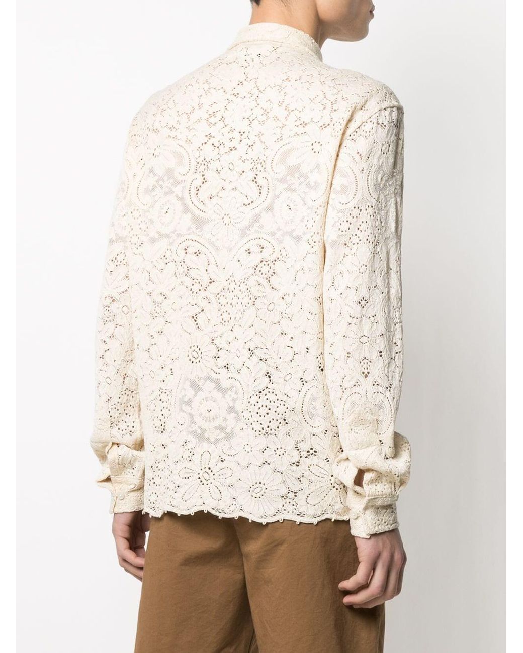 メンズ Bode レース シャツ ナチュラル | Lyst メンズ Bode レース シャツ ナチュラル | Lyst