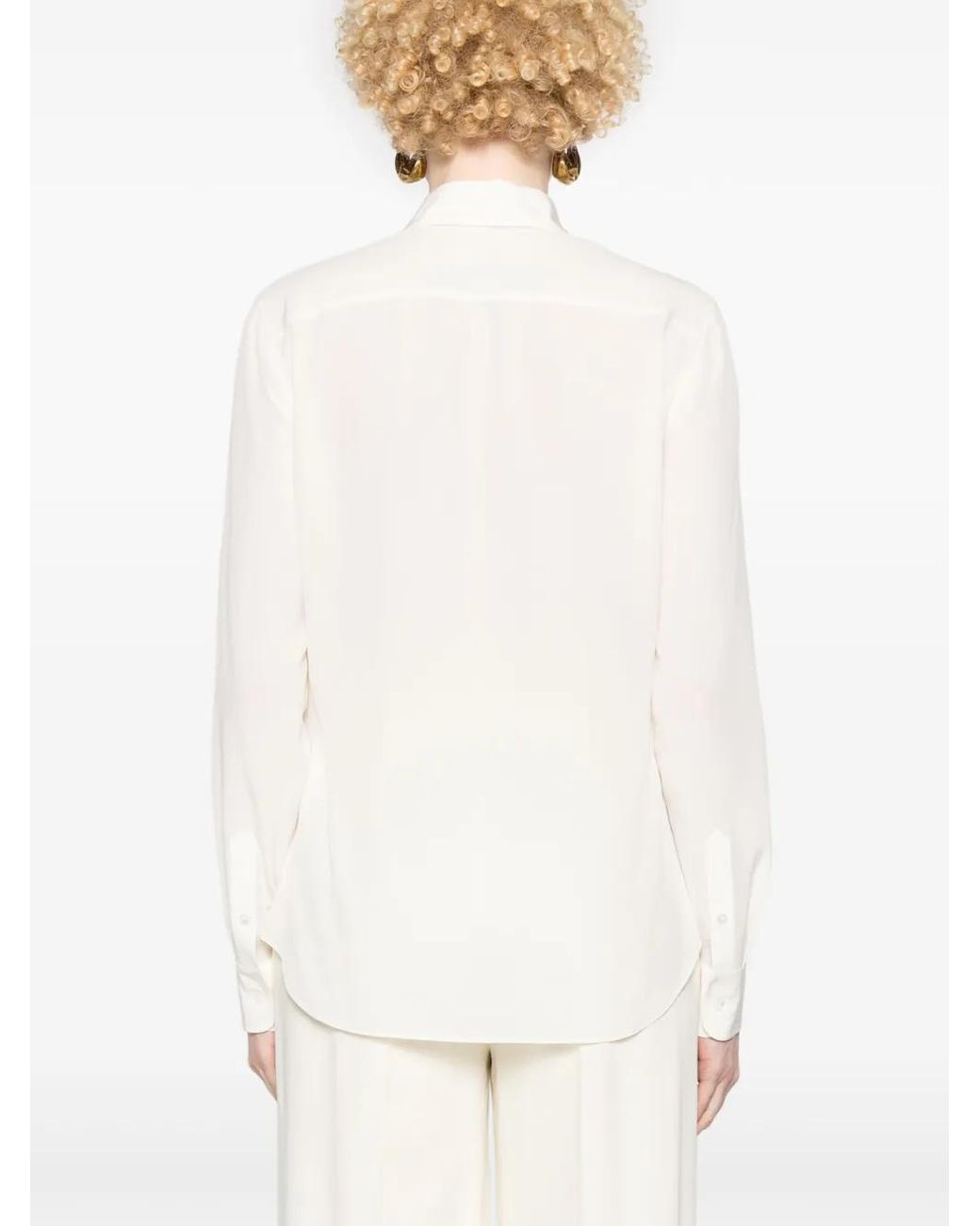 Ralph Lauren White 'Hailey' Long Sleeve Shirt