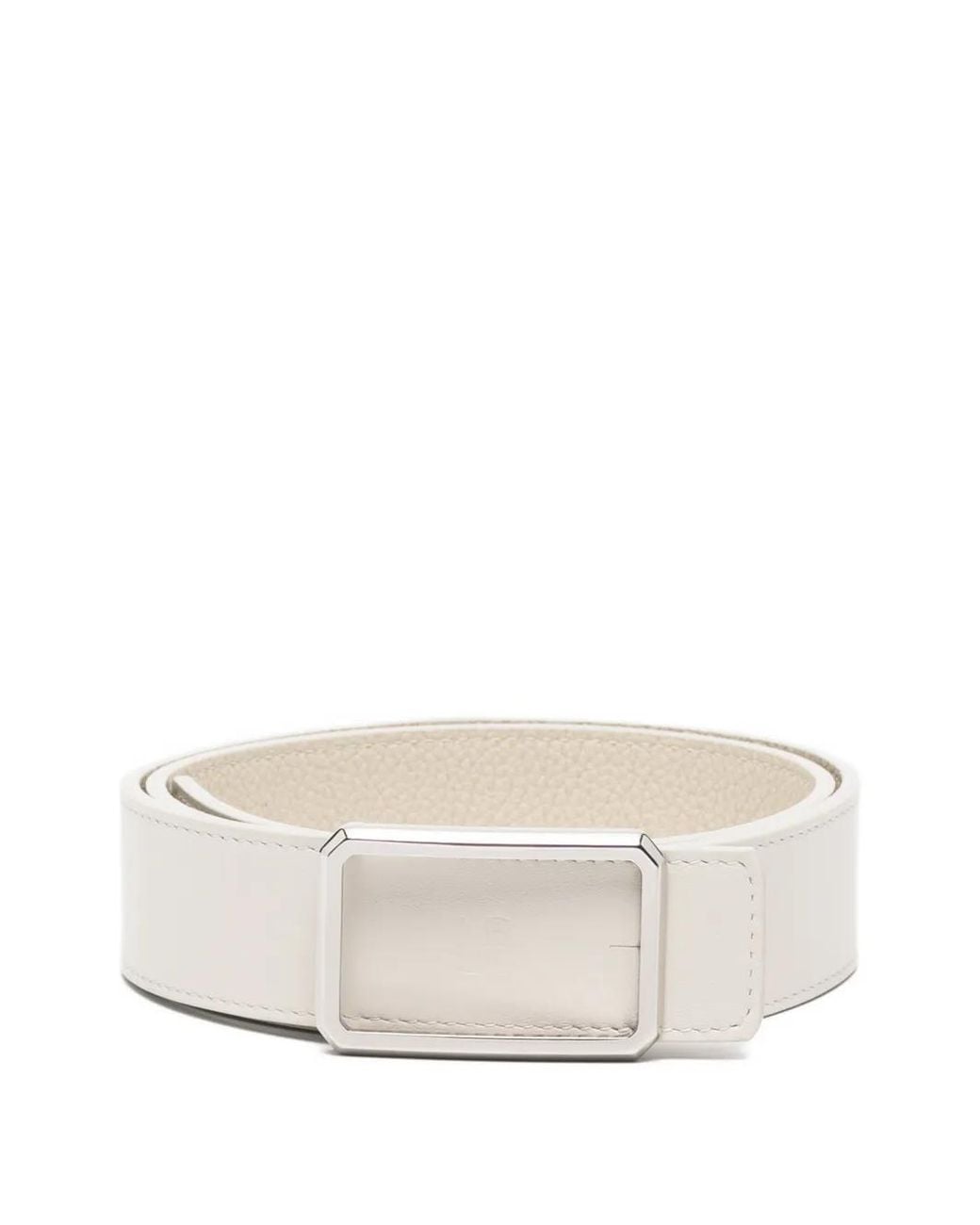 Maison Boinet Natural Rectangular-Buckle Belt