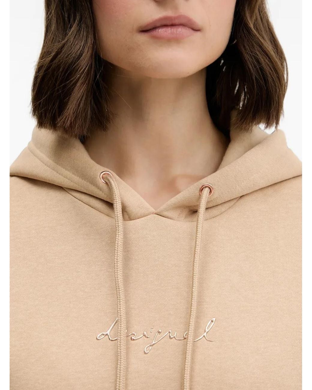 Desigual Natural Drawstring Hoodie