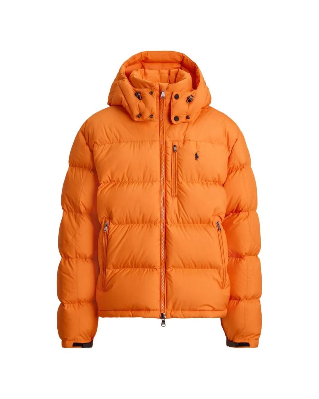 Polo Ralph Lauren Orange Quilted Hooded Jacket for men