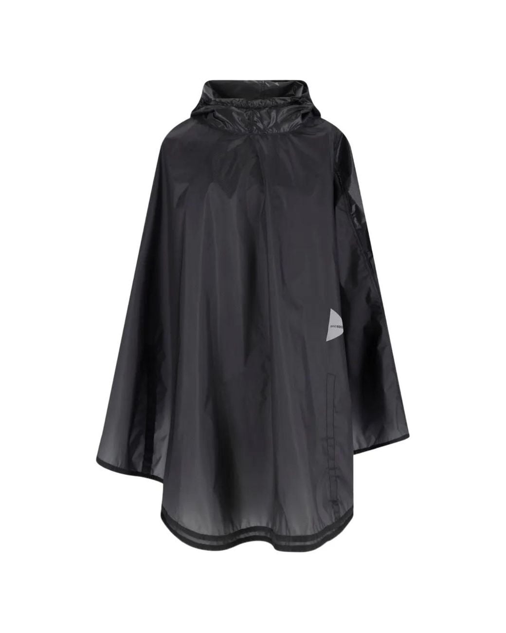And Wander Blue Waterproof Ripstop Hooded Poncho for men