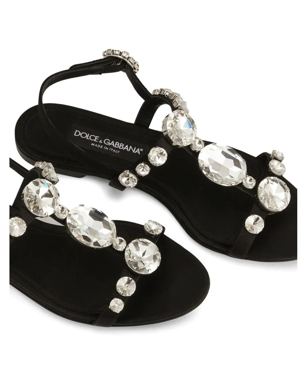 Dolce & Gabbana Multicolor Crystal Embellished Sandals For