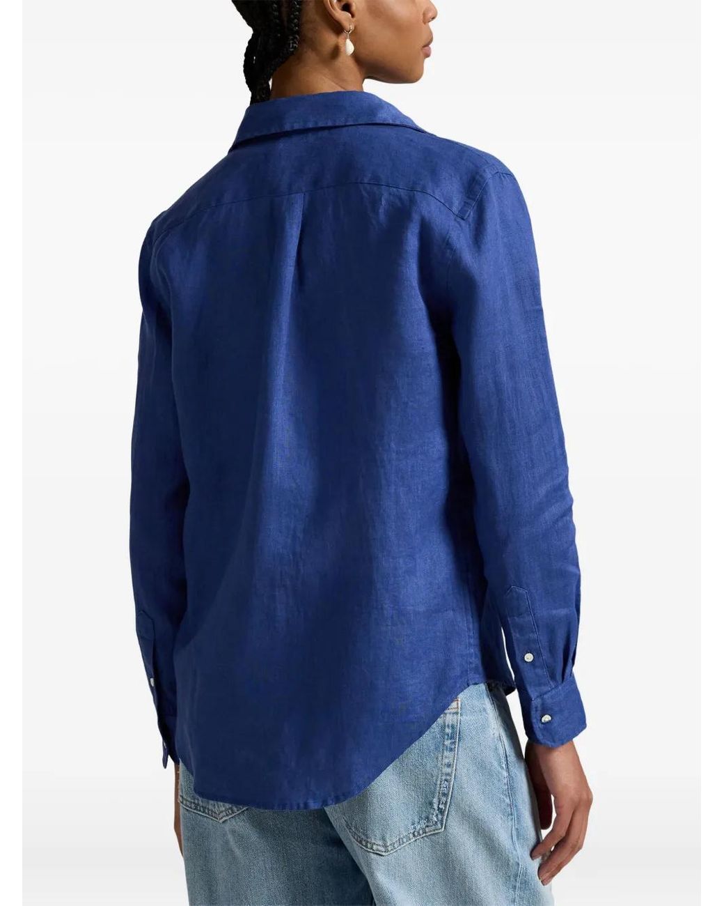 Polo Ralph Lauren Button-Up Blouse in het Blue