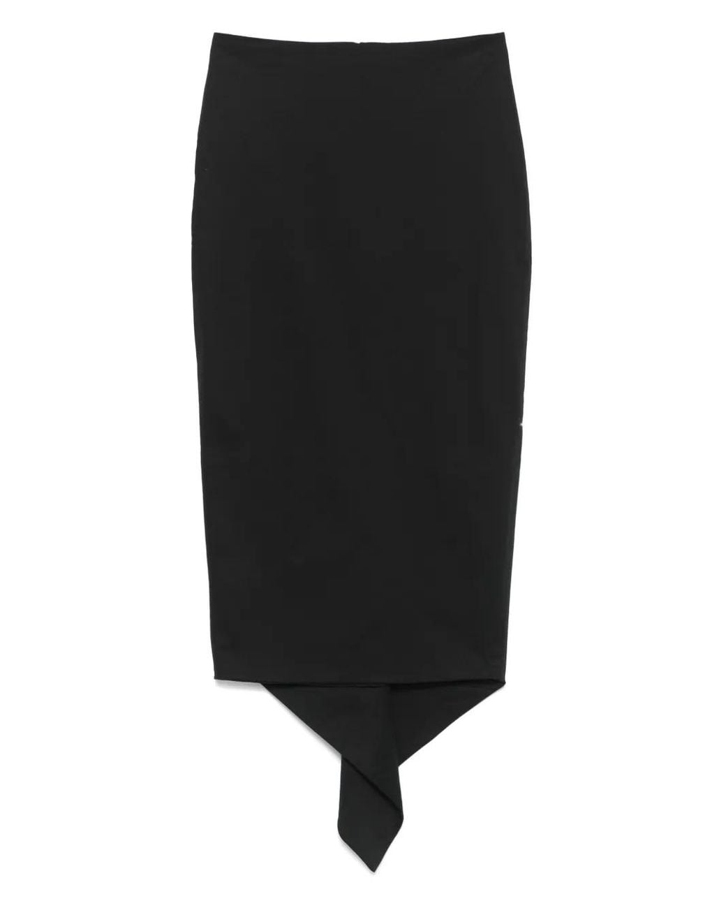 Thelatest Popeline Midi-Wikkelrok in het Black