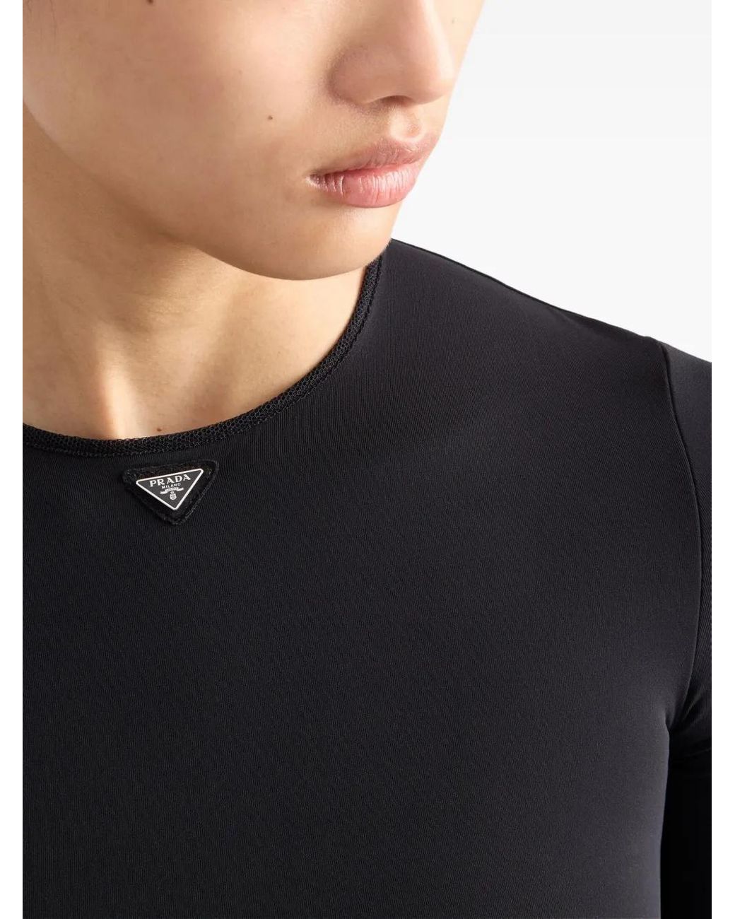 Camiseta de manga corta Prada de color Black