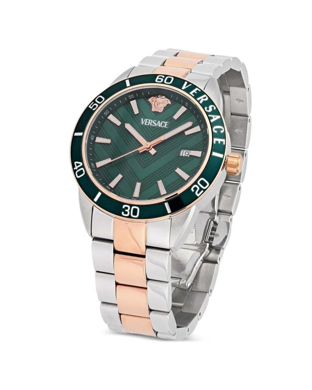 Versace Gray Greca Logo 43Mm Watch for men