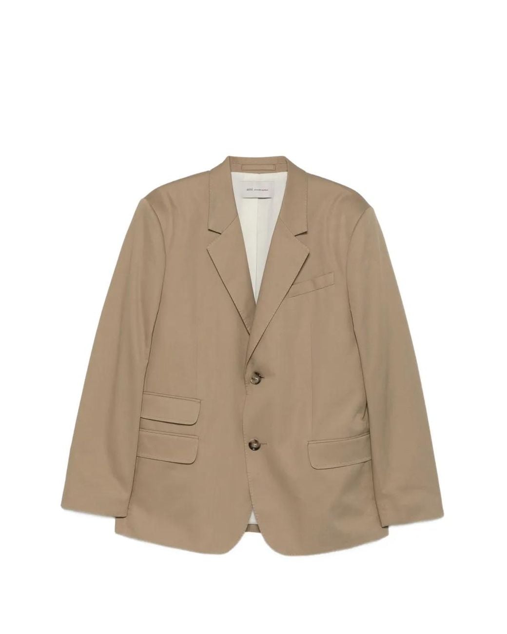 Blazer Con Tasca di AMI in Natural da Uomo