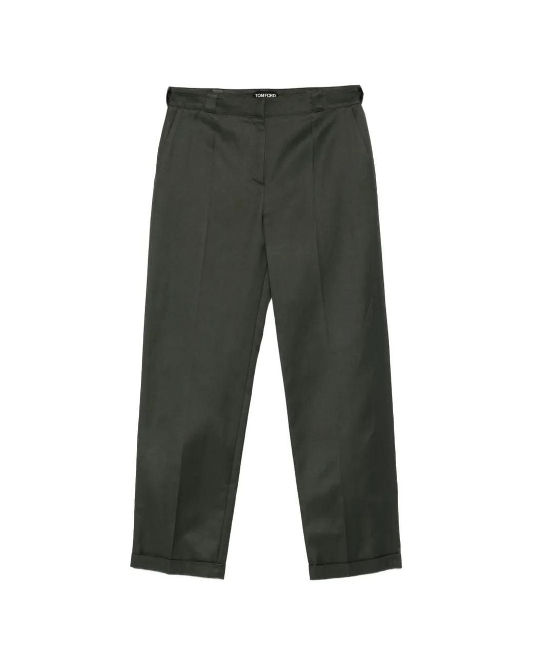 Tom Ford Gray Folded-Hem Trousers