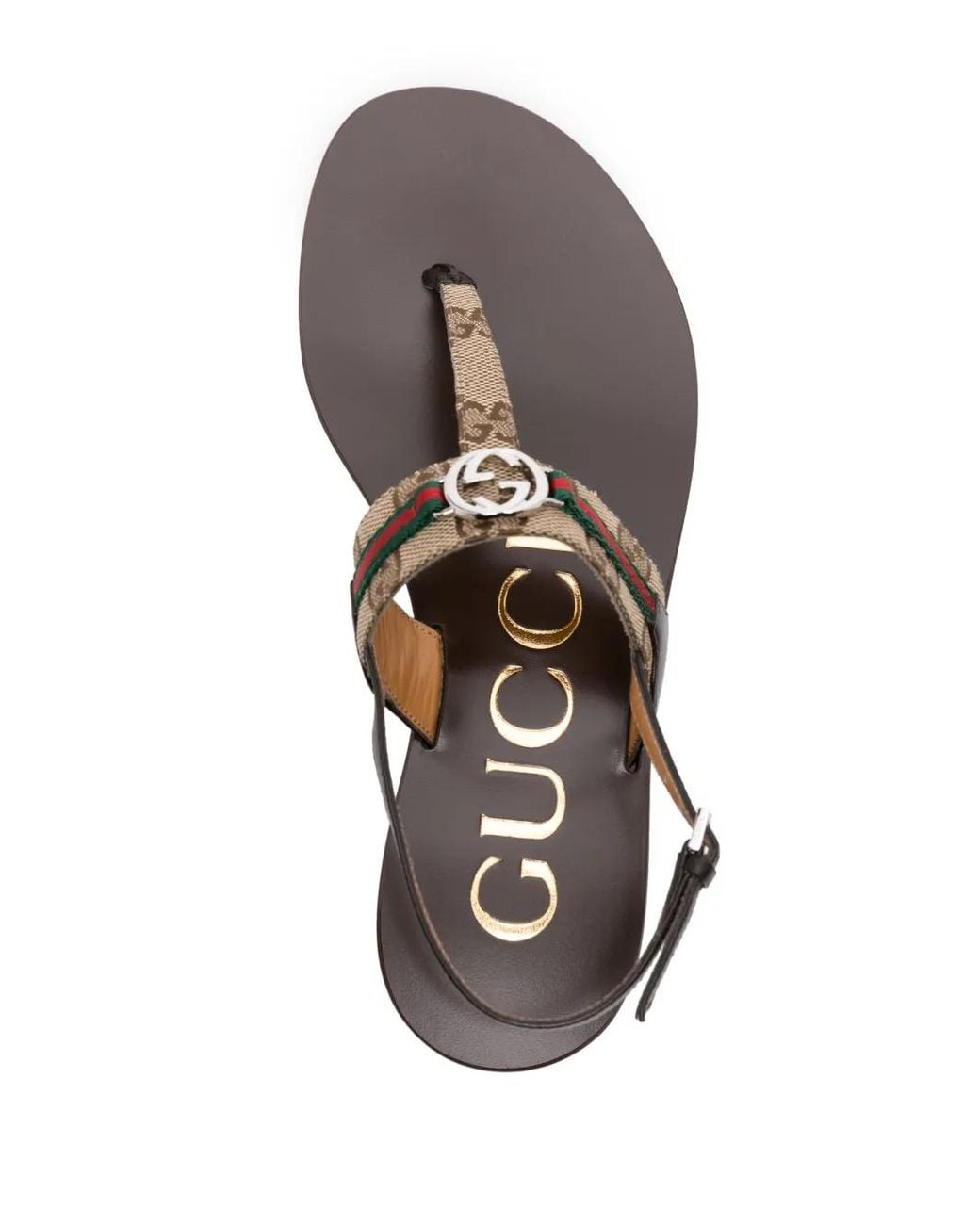 Gucci Multicolor Interlocking G Flat Sandals