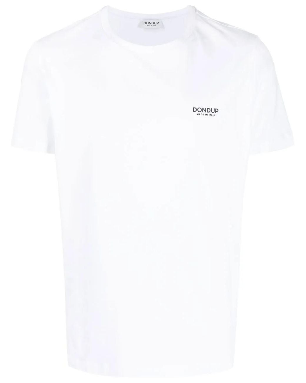 Dondup White Chest Print Logo T-Shirt for men