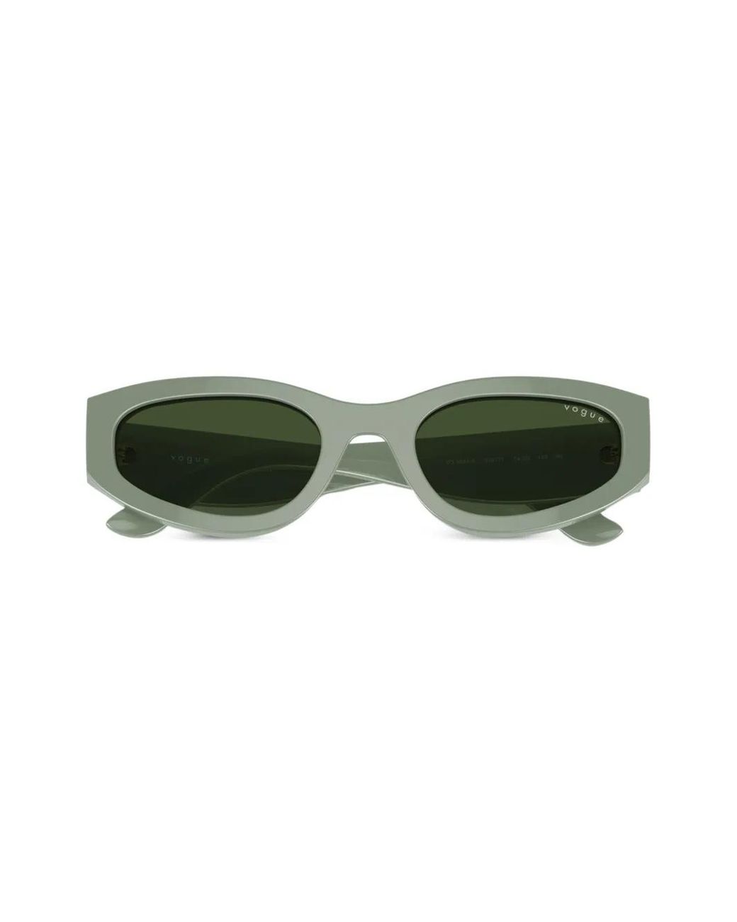 Vogue Eyewear Green Logo-Print Oval-Frame Sunglasses