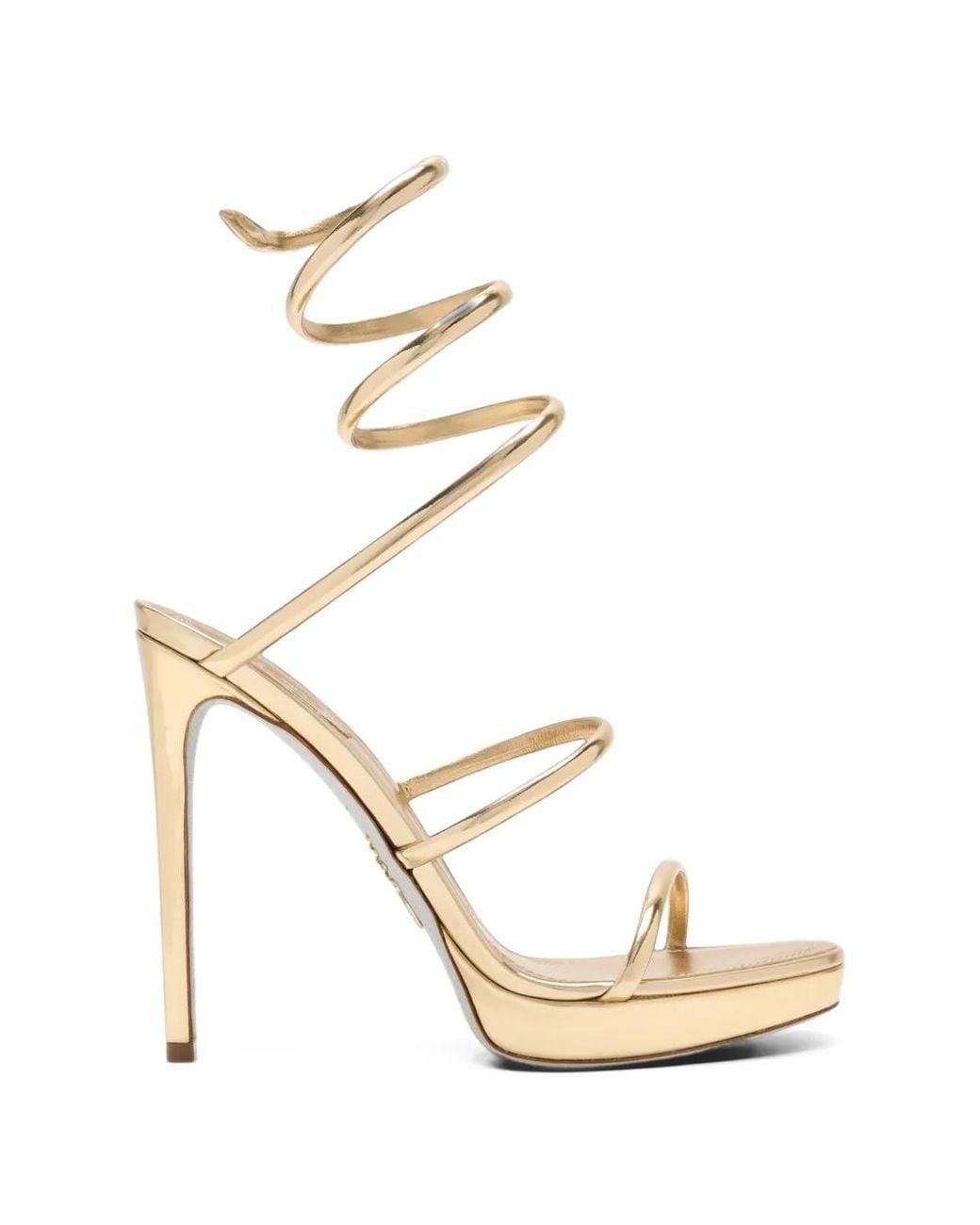 Rene Caovilla Metallic Cleo Heel Sandals