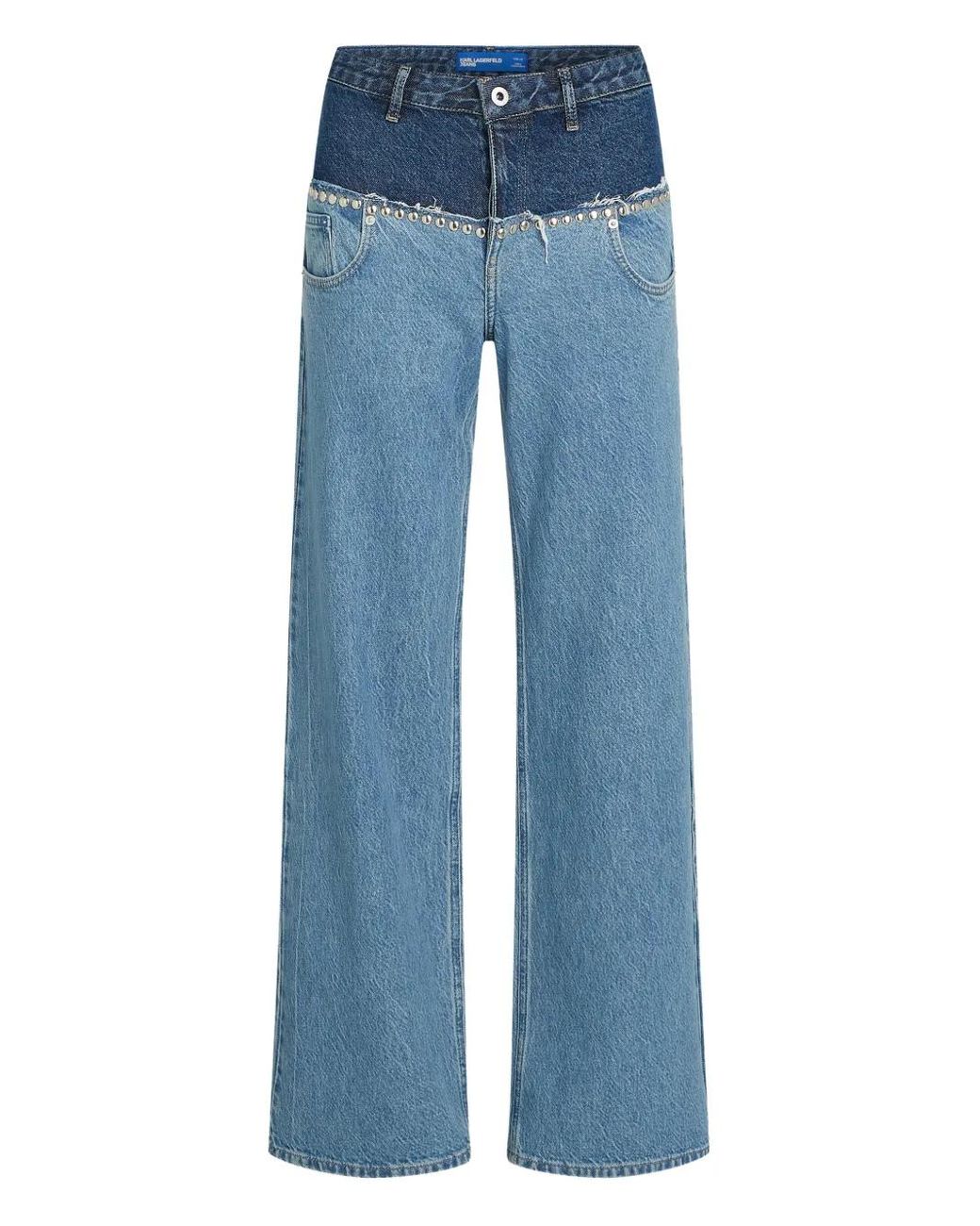 Karl Lagerfeld Blue Studded Jeans