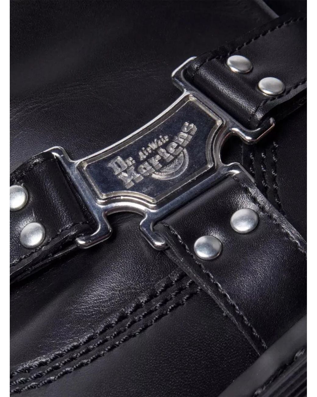 Dr. Martens Black Anistone Hi Buckle-Strap Platform Boots