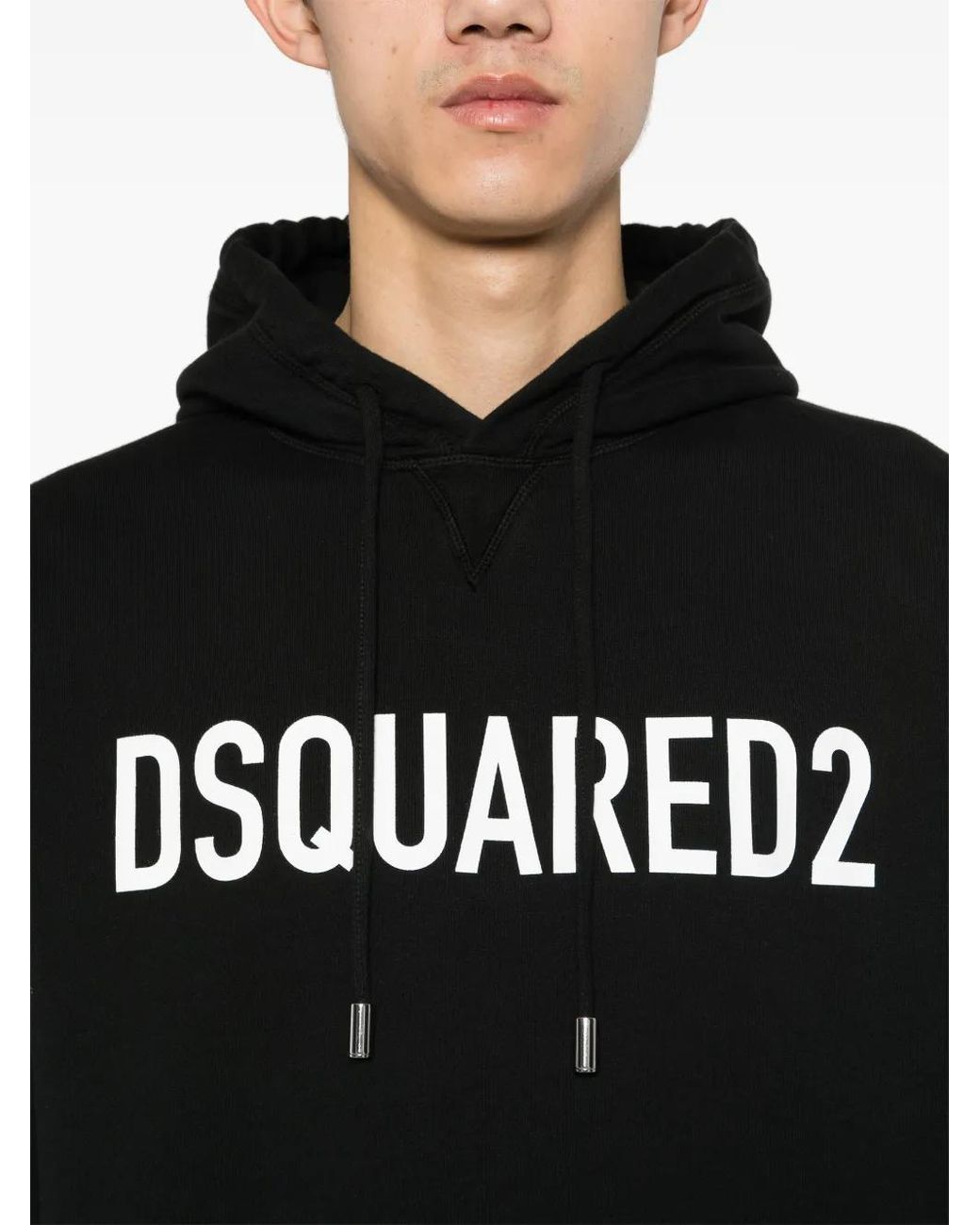 DSquared² Black Logo-Print Cotton Track Pants for men