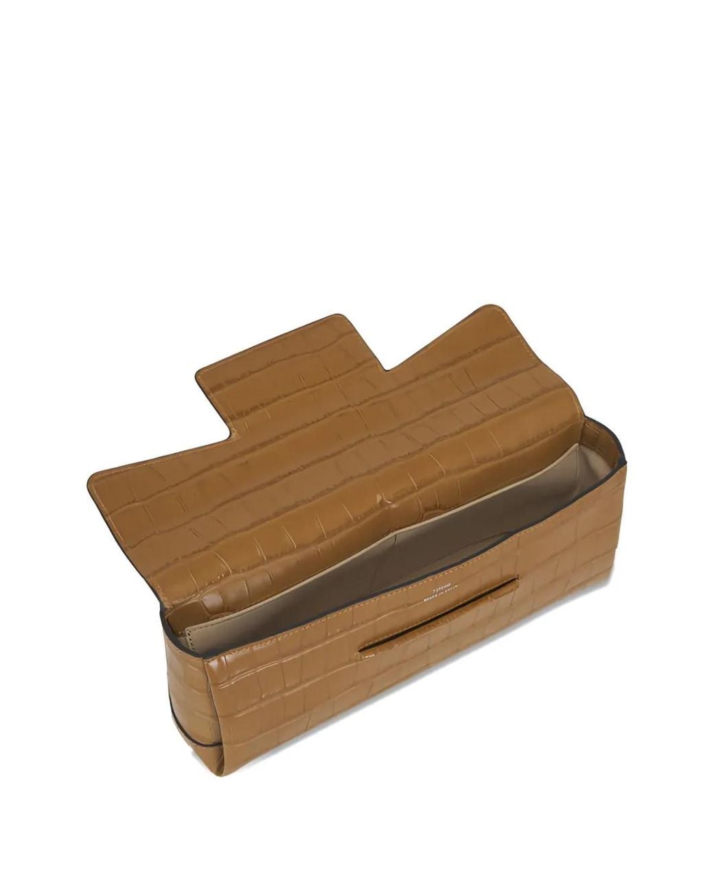 Totême Natural Soft Croco-Embossed T-Clutch Clutch Bag