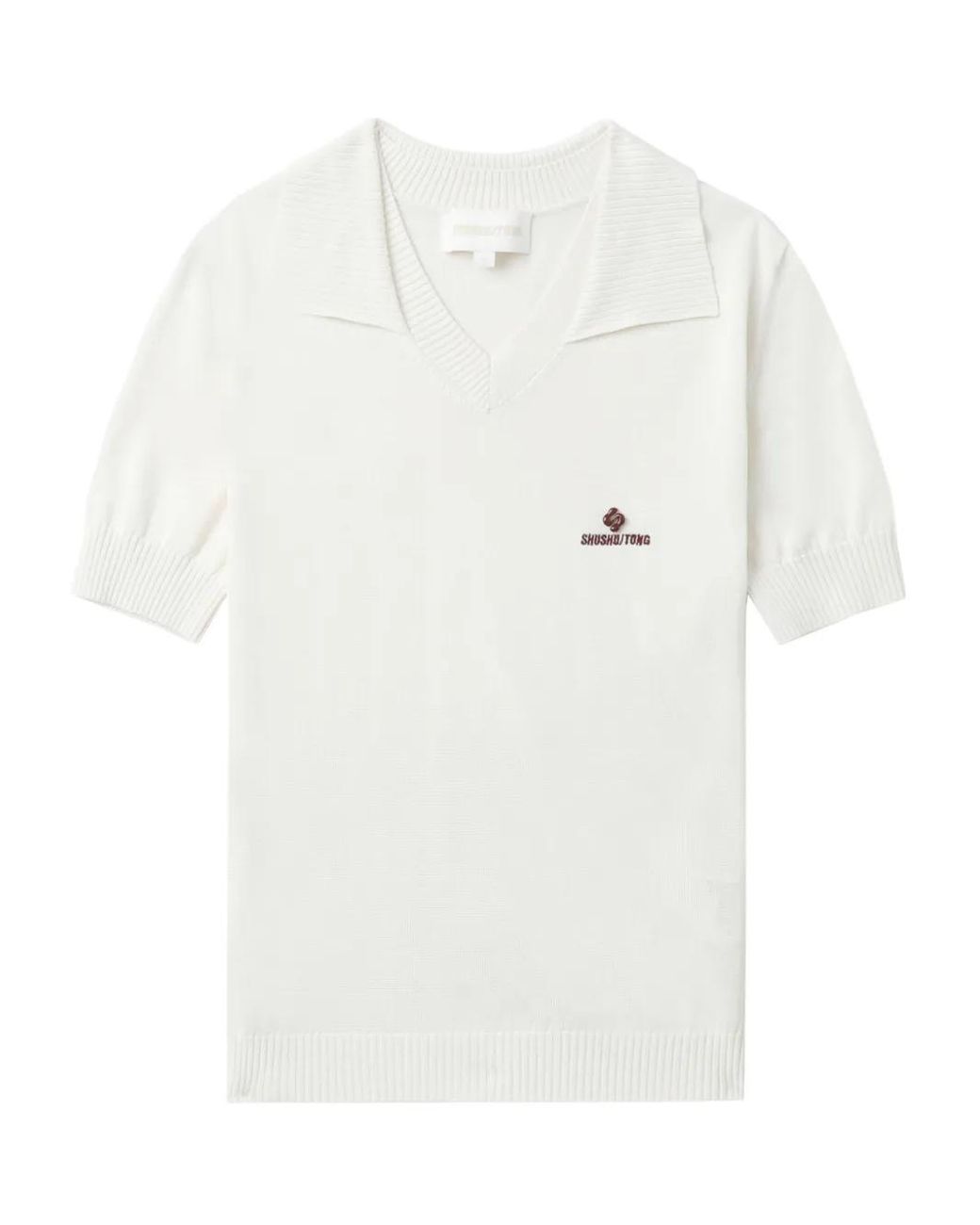 SHU SHU TONG ホワイト クロップドポロシャツ 半袖 ShuShu/Tong ポロシャツ ホワイト | Lyst