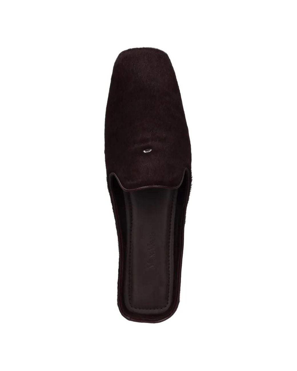 Max Mara White Haircalf And Nappa Leather Mules