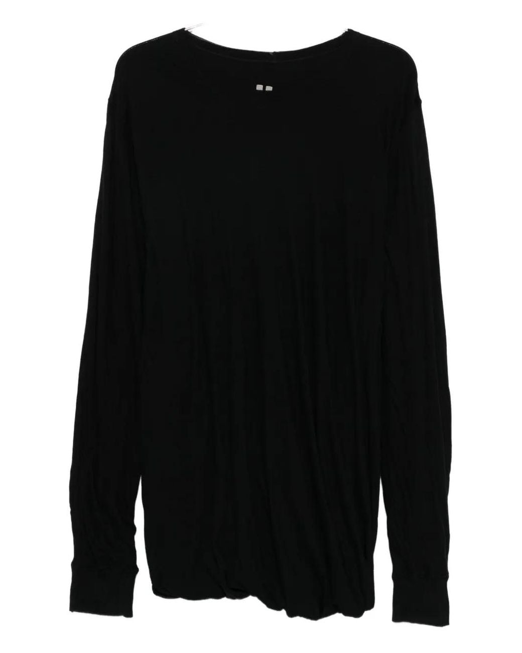 Rick Owens Black Organic Cotton T-Shirt for men