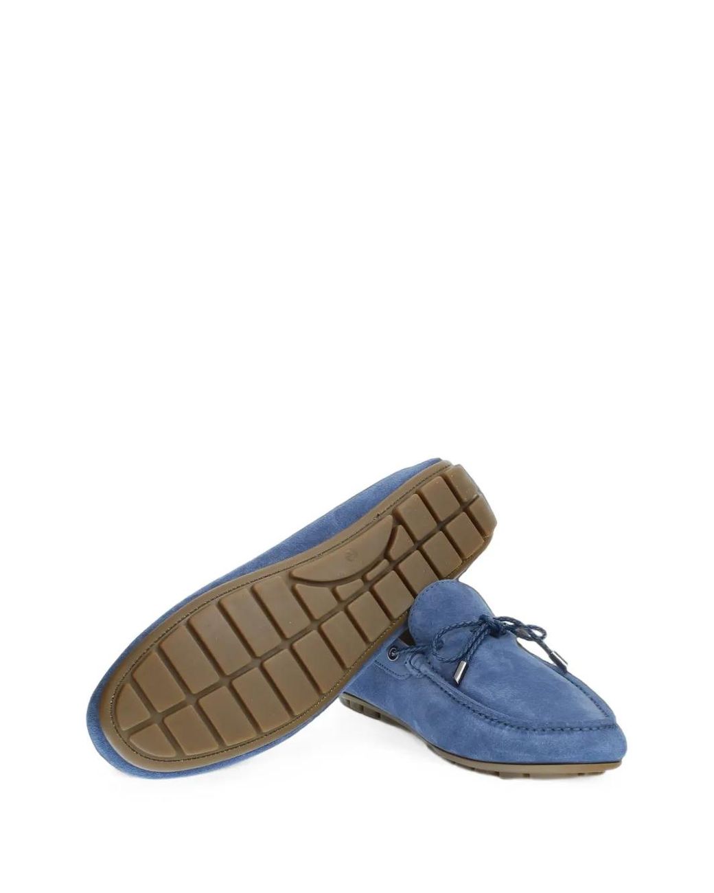 La Martina Blue Napoli Suede Loafers for men