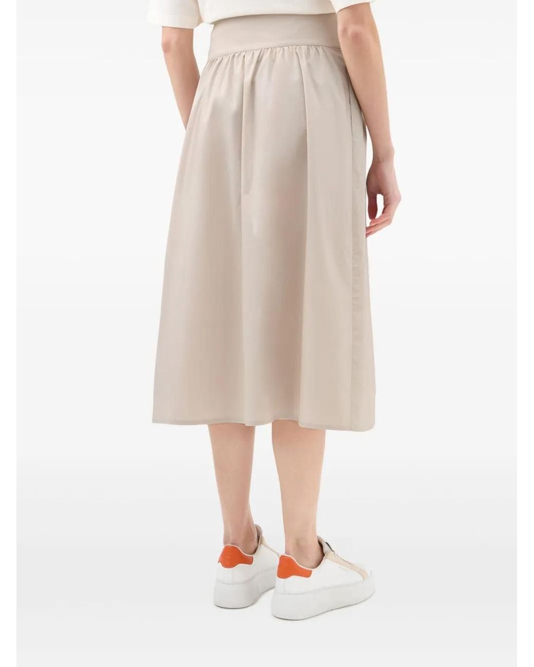 Woolrich Natural A-Line Cotton Skirt