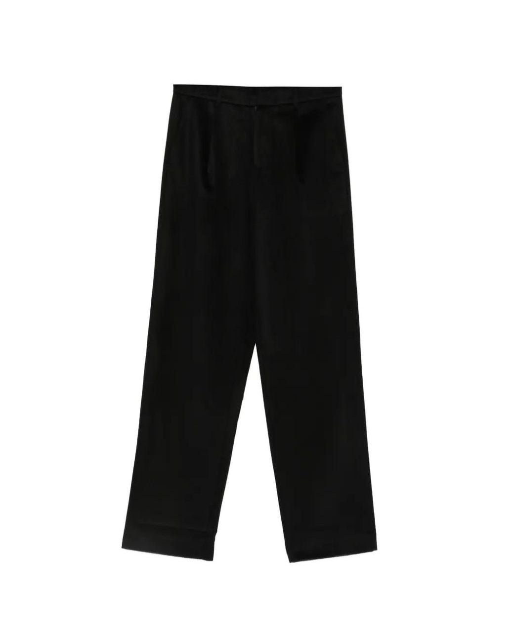 Frenckenberger Black Pleated Wide-Leg Suit Pants for men