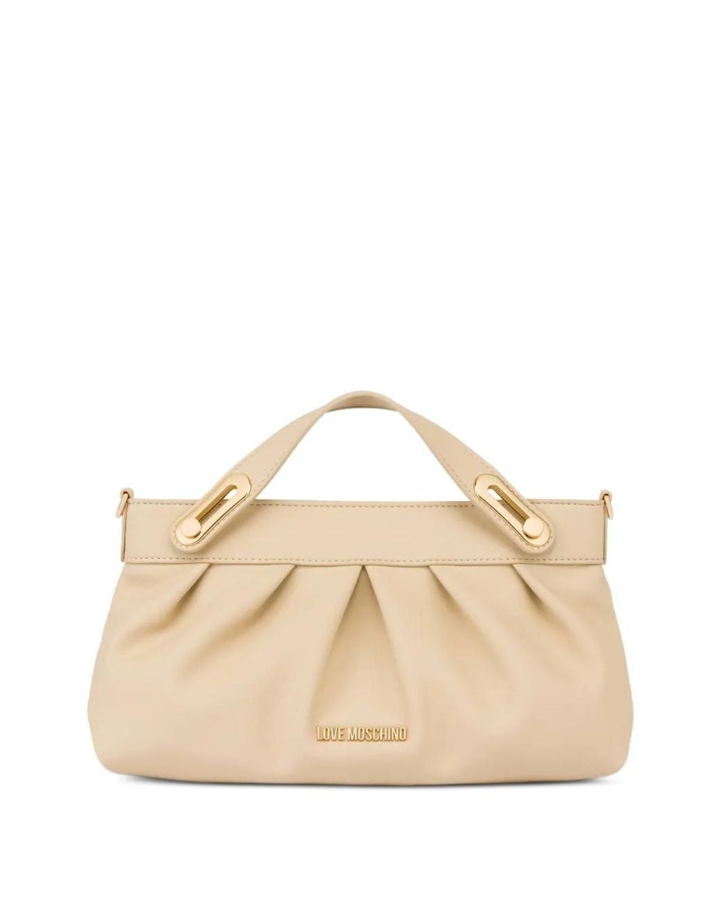 Love Moschino Natural Ruched Tote Bag