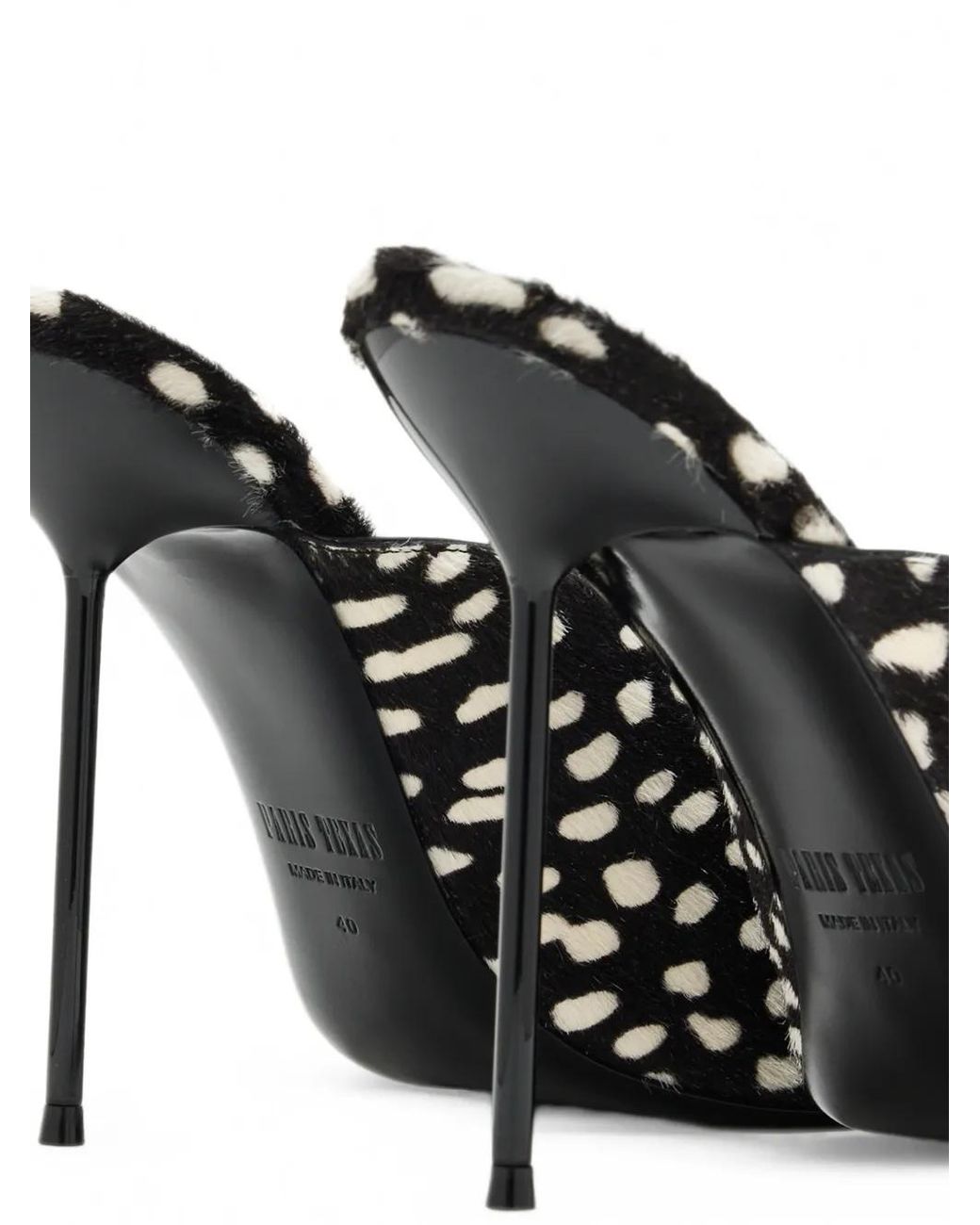 Paris Texas White Lidia Sabot Mules