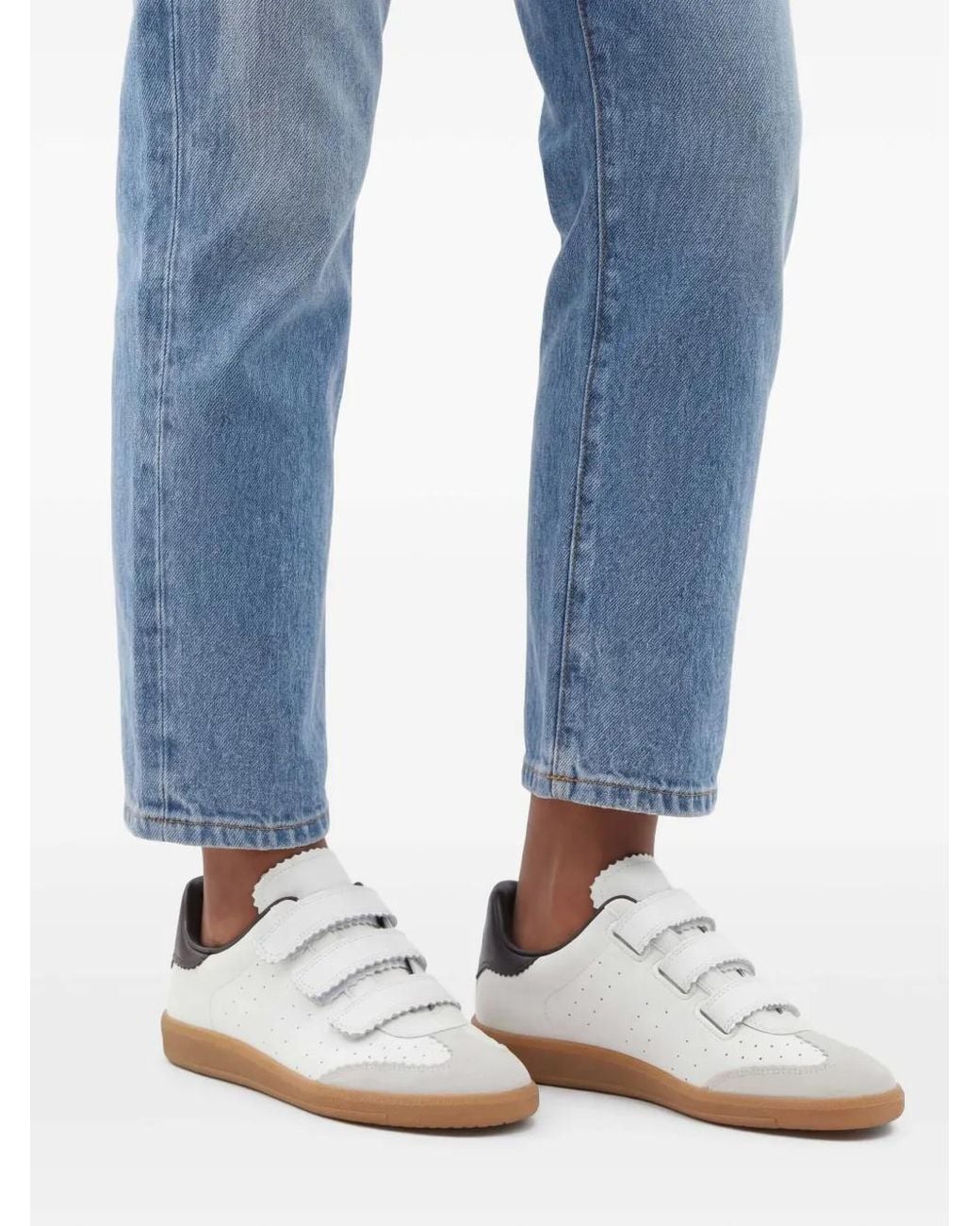 Isabel Marant White Beth Leather Sneaker