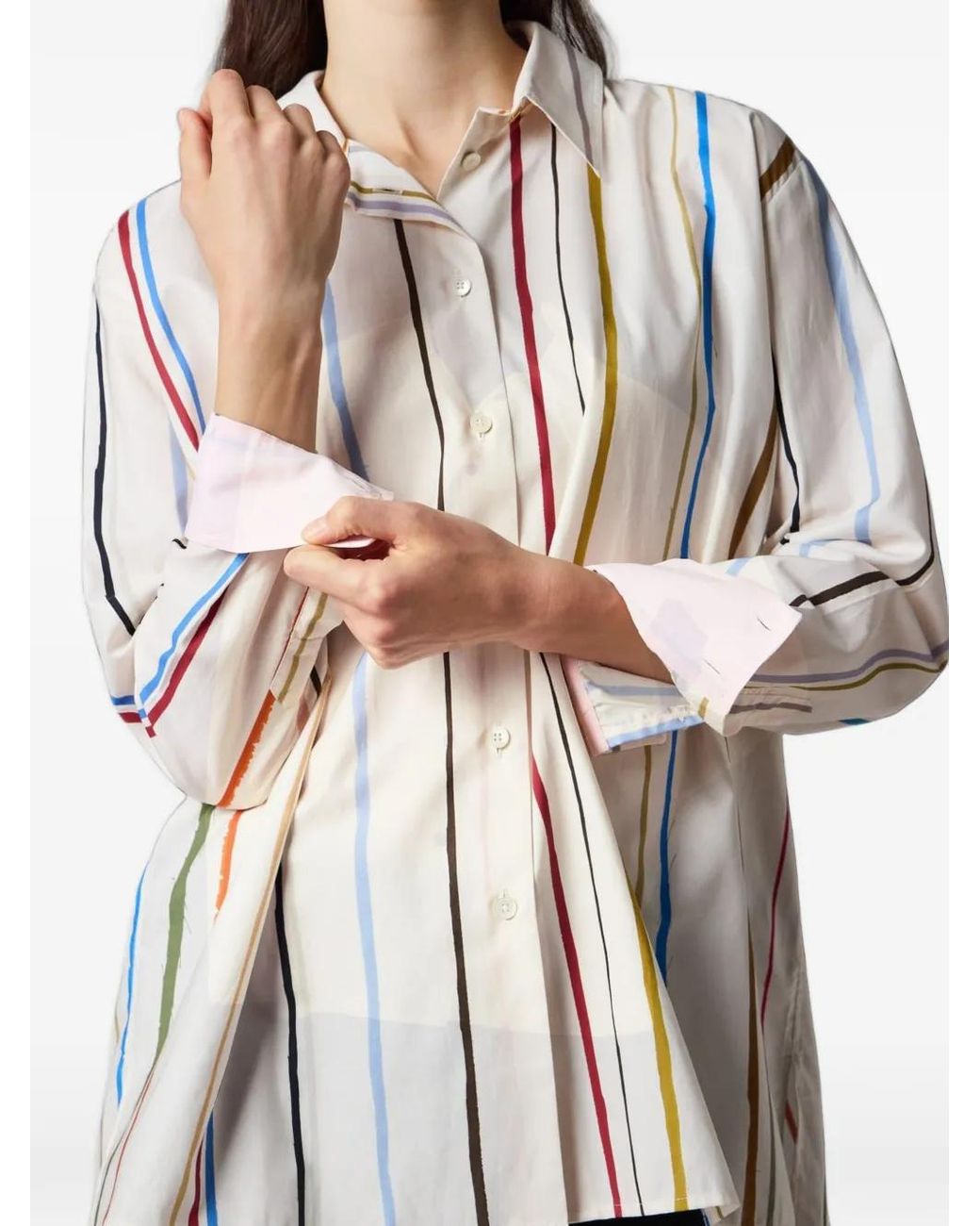Paul Smith White Painted Stripe' Shirt