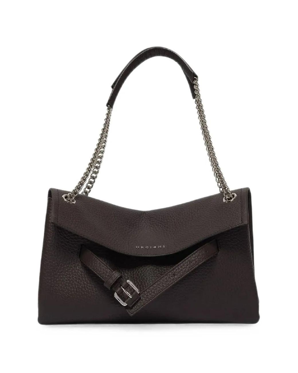 Orciani Black Small Venus Soft Shoulder Bag