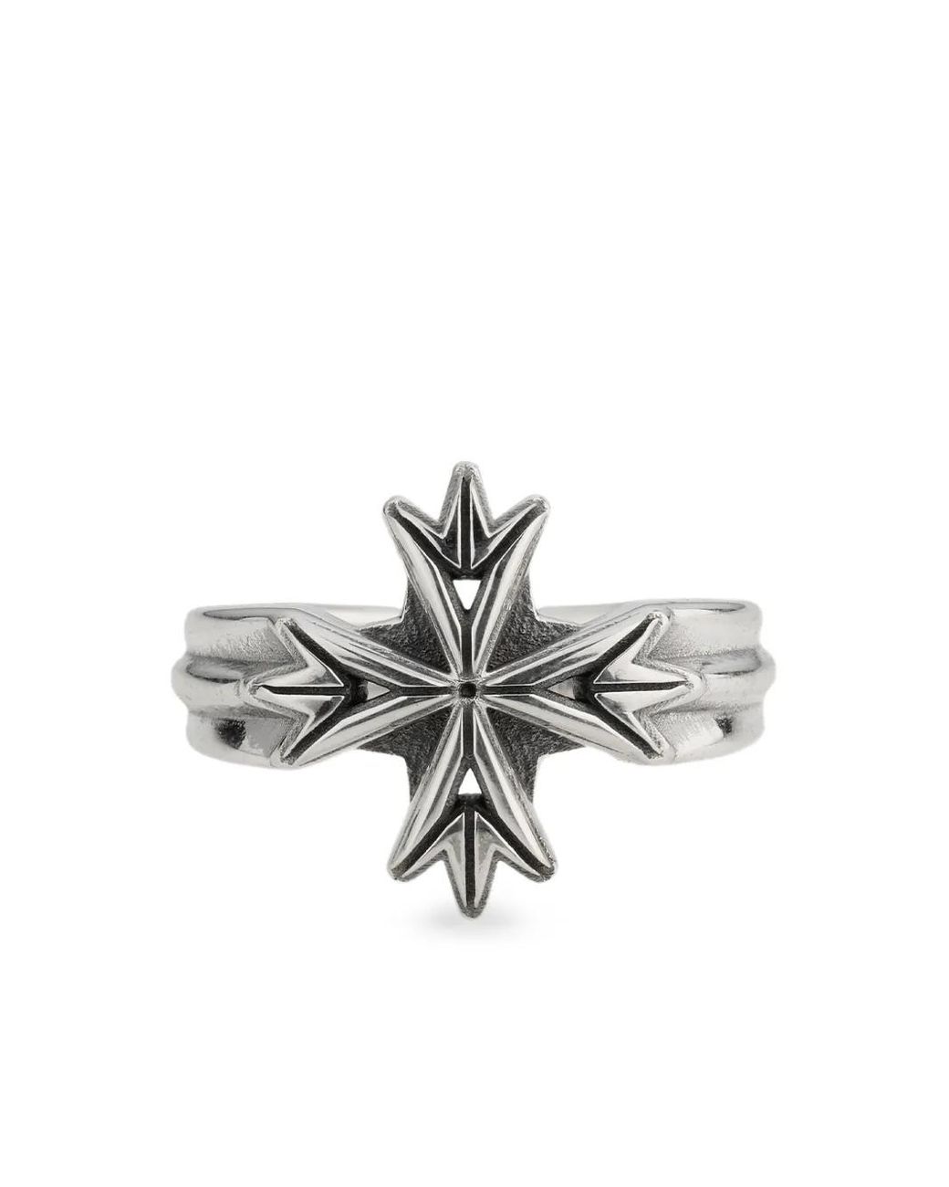 Emanuele Bicocchi Black Ring Mit Kreuz