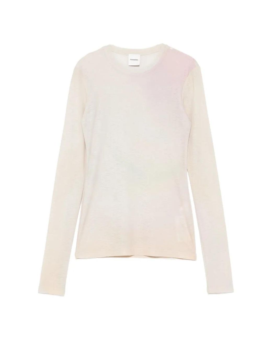 Nanushka White Long Sleeve Crewneck Top
