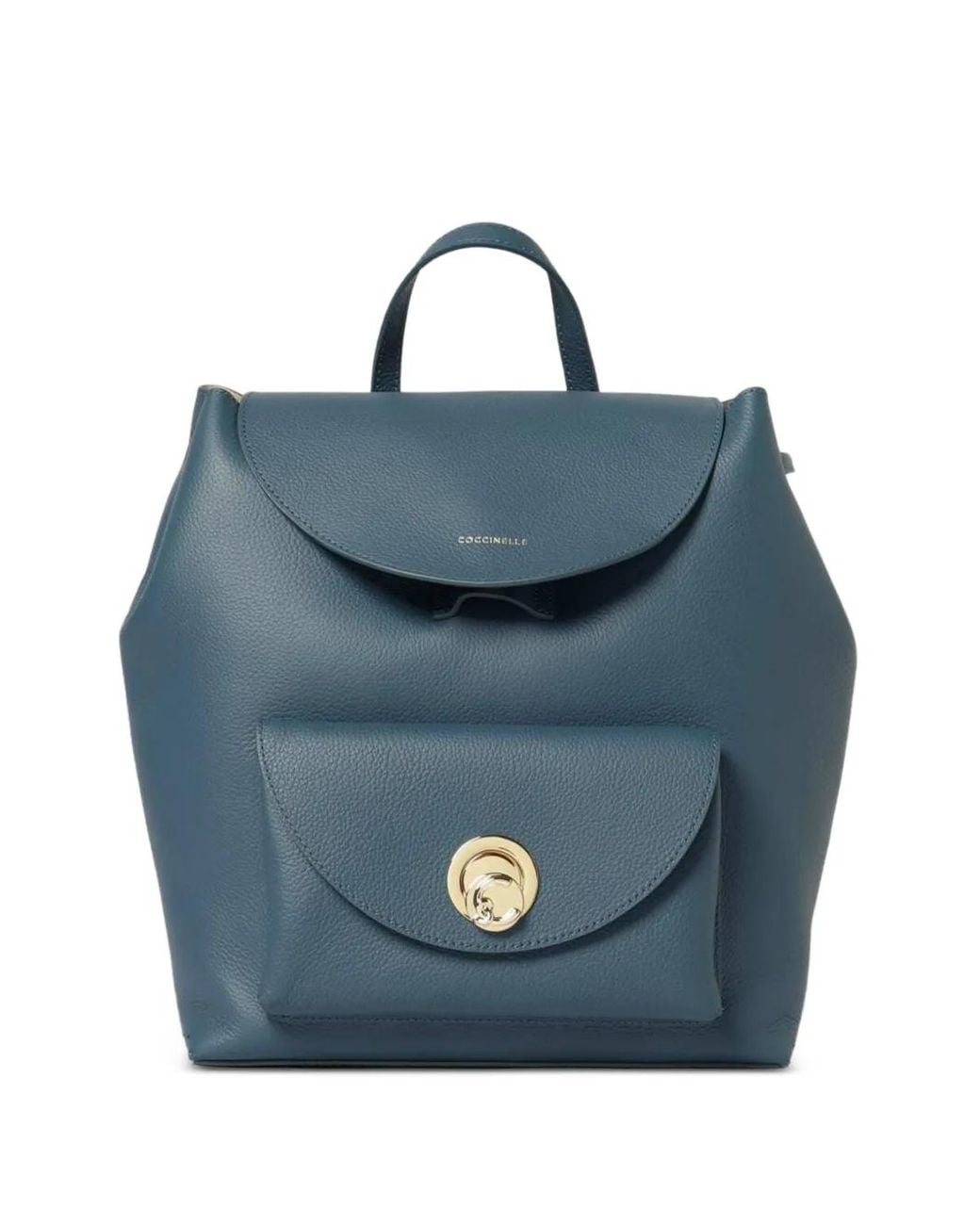 Coccinelle Blue Sac À Dos En Cuir À Anse Dessus