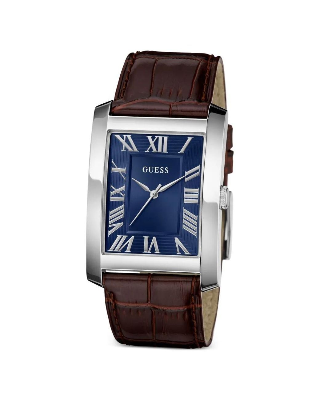 Guess Blue Rectangular 34Mm Watch for men