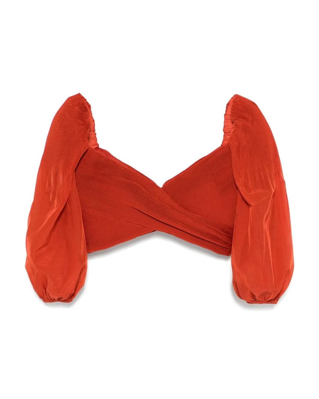 Top Con Pliegues Zimmermann de color Red