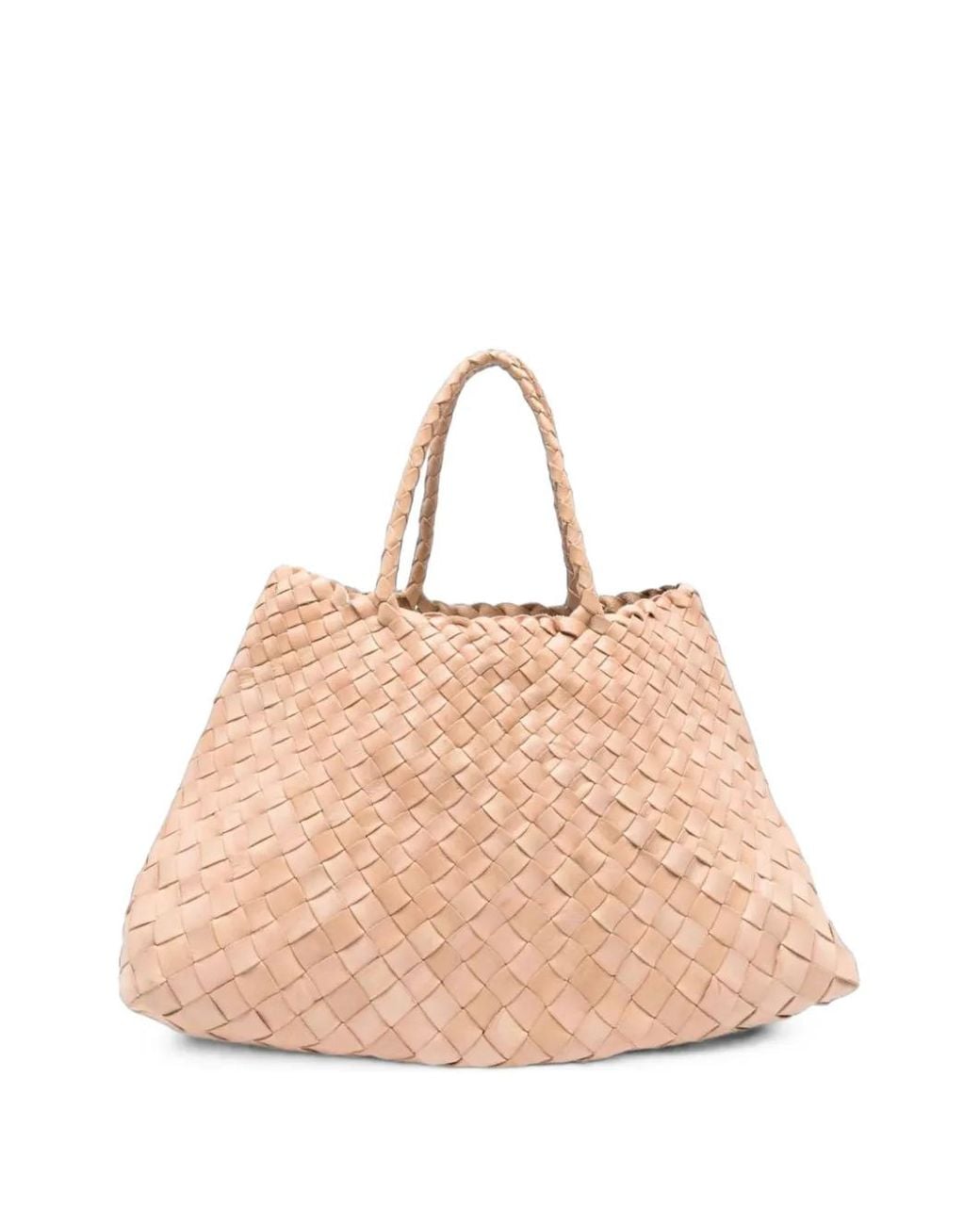 Dragon Diffusion Natural Santa Croce Woven Leather Tote Bag