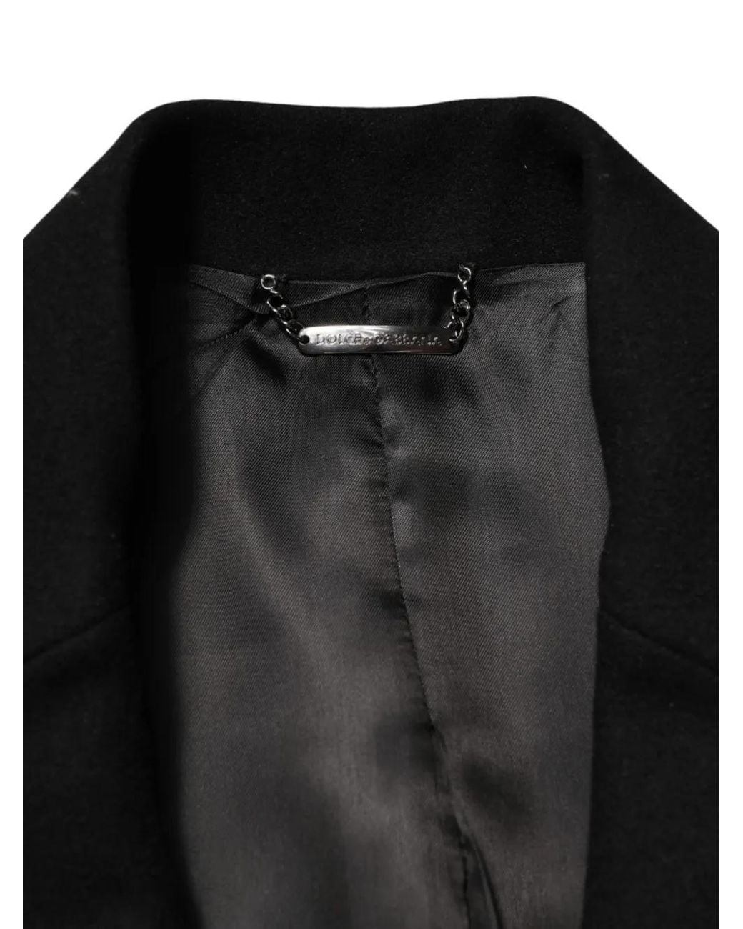 Dolce & Gabbana Black Heraldic-Patch Single-Breasted Blazer for men