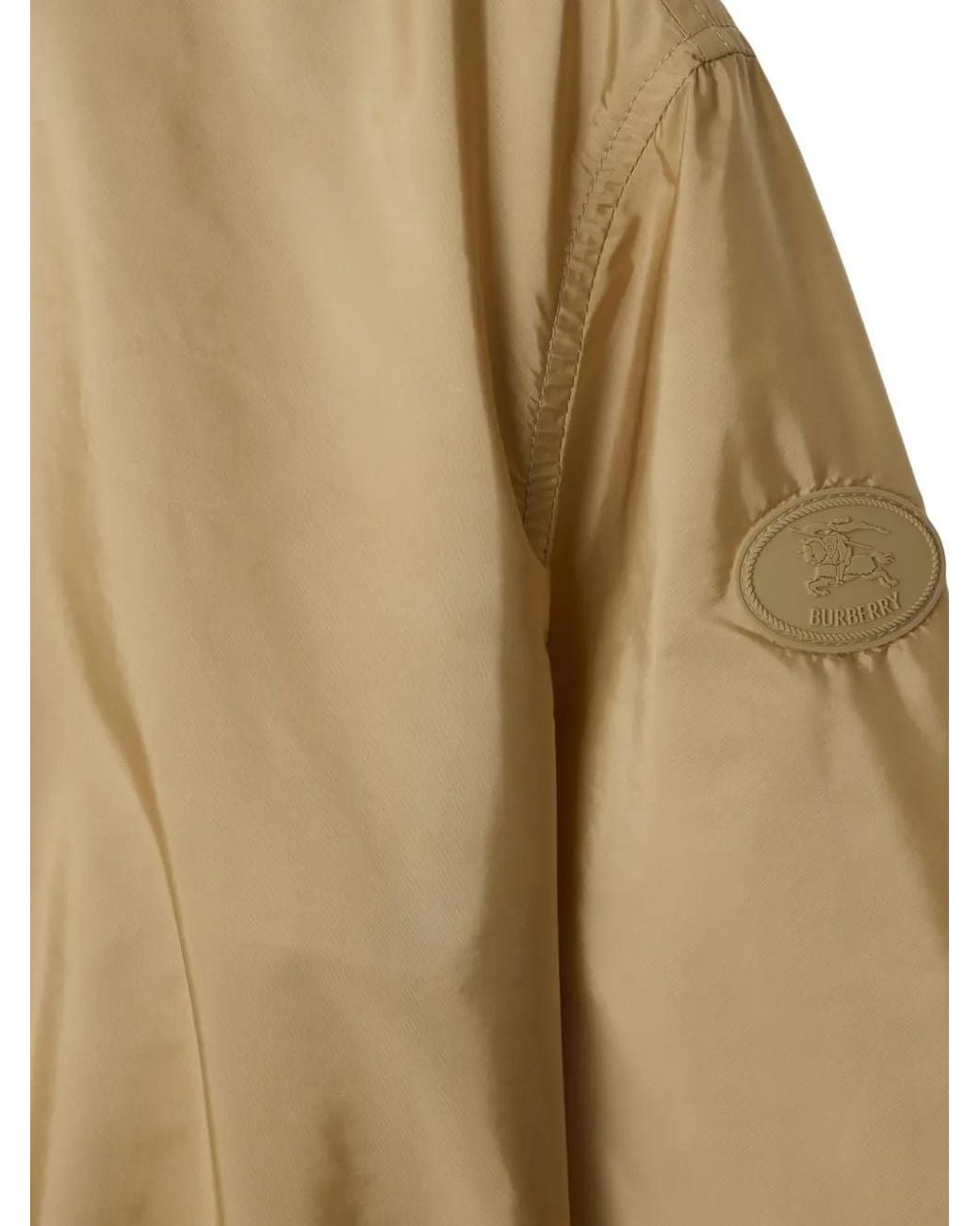 Burberry Natural Parka Mit Logo-Patch