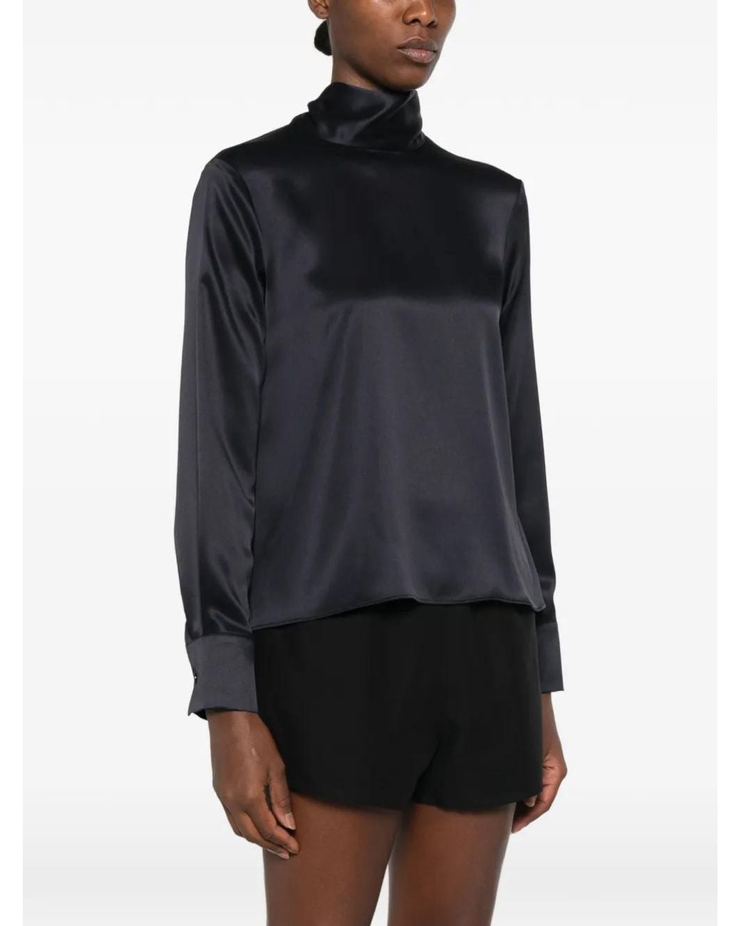 Maje Blue Blouse À Détail Noué Au Dos