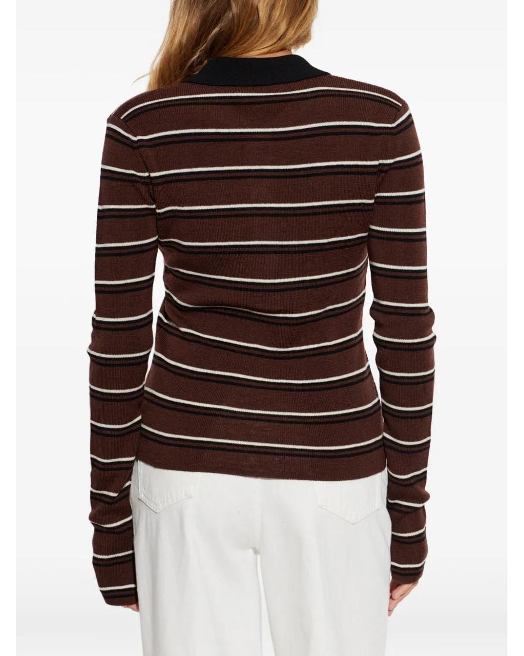 Ganni Brown Polo Shirt