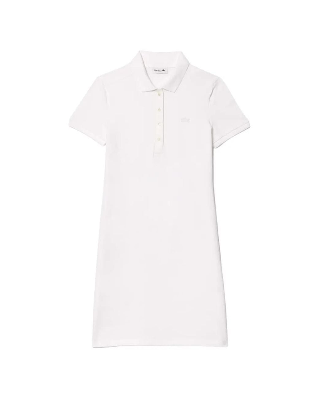 Lacoste White Stretch-Pique Polo Mini Dress
