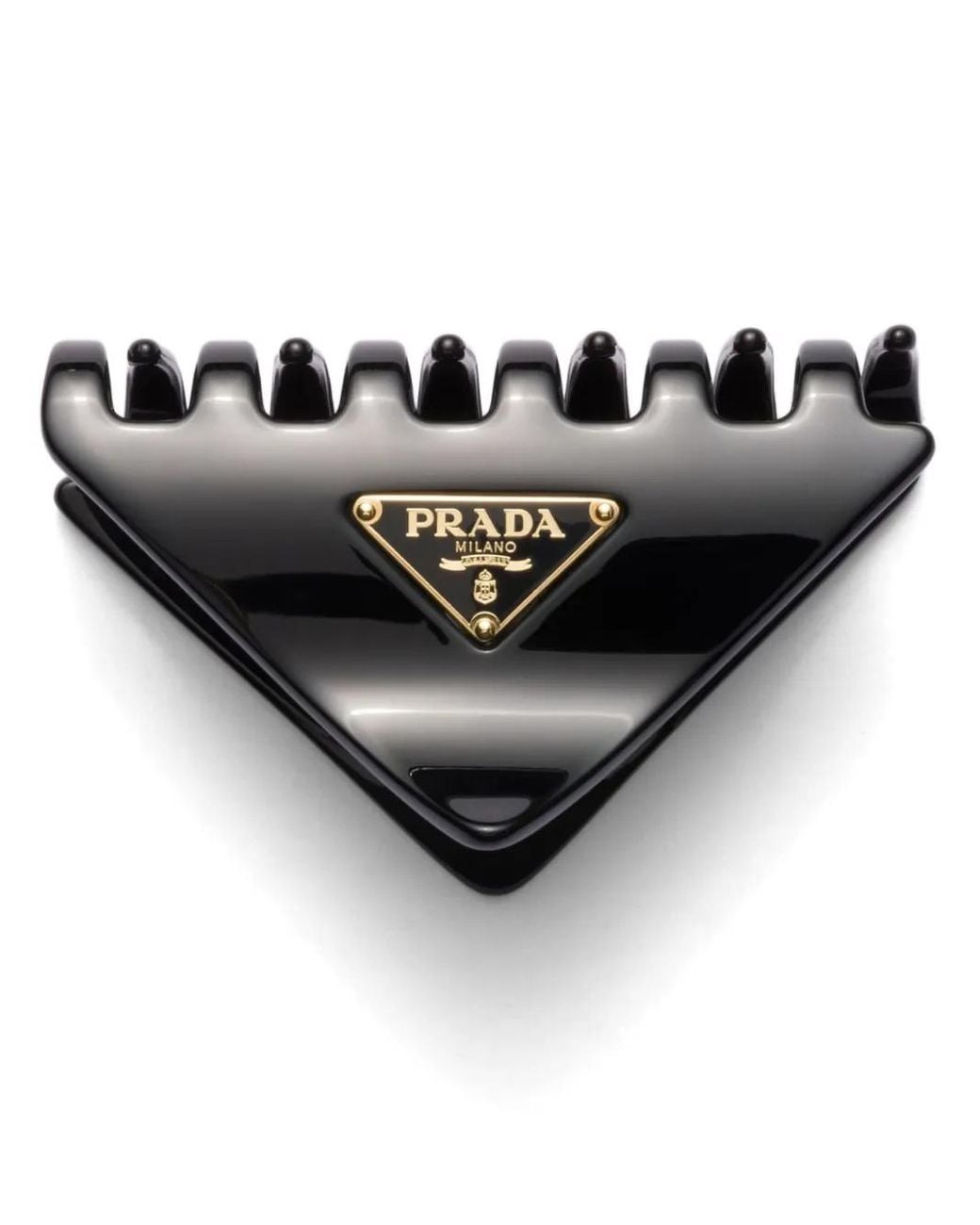 Prada Black Logo-Appliqué Hair Clip