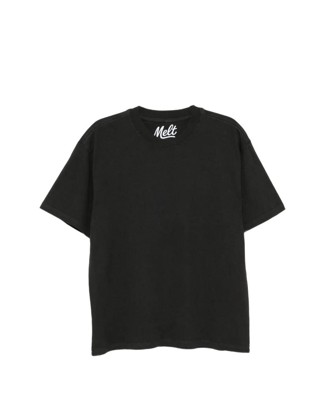 Melt Black Cotton T-Shirt for men